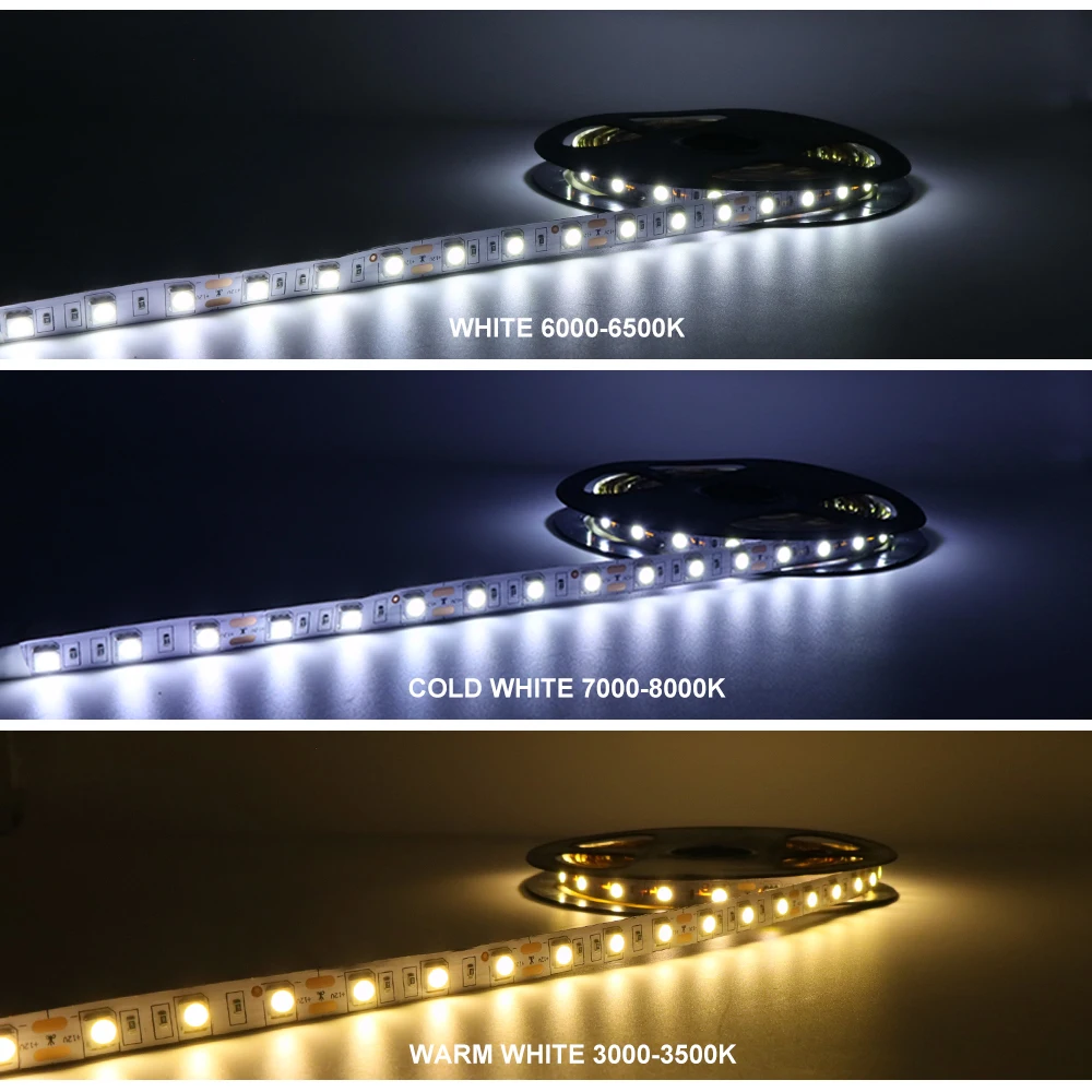 DC12V SMD светодиодные полосы 5050 60 Светодиодный s/m 5M IP20/IP65 Гибкая полоса света RGB/RGBW/RGBWW/белый/теплый/красный/синий/зеленый