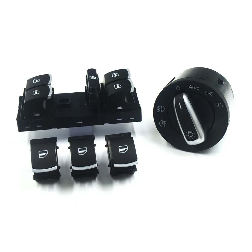 Хромированный переключатель для автомобильных фар выключатель Volkswagen CC Tiguan Passat B6