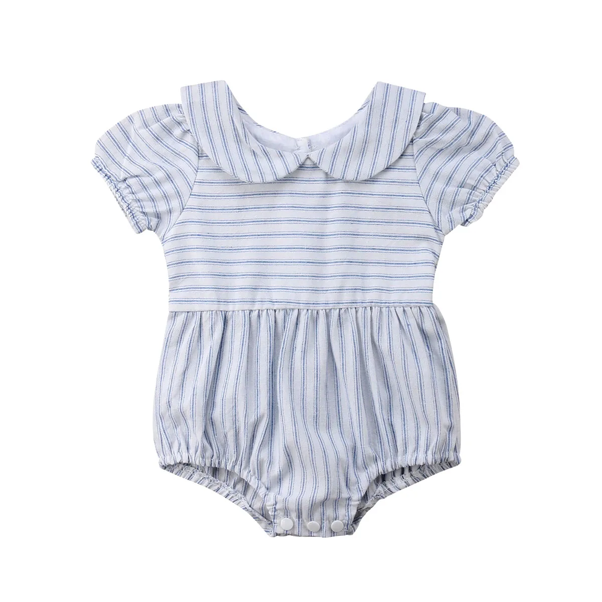 Для маленьких девочек полосатый комбинезон игровой костюм с коротким рукавом