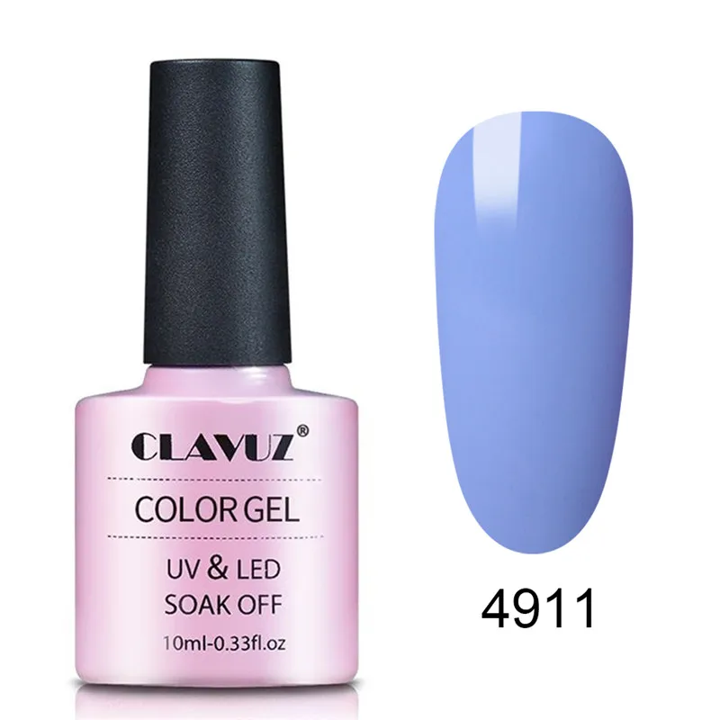 011 CLAVUZ Macaron UV светодиодный Полупостоянный долговечный Гель-лак черный белый чистый Цвет Гель-лак для ногтей 10 мл - Цвет: 011