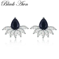 black awn 925 sterling silver jewelry stud earrings for women fine jewelry jellyfish boucle doreille i080