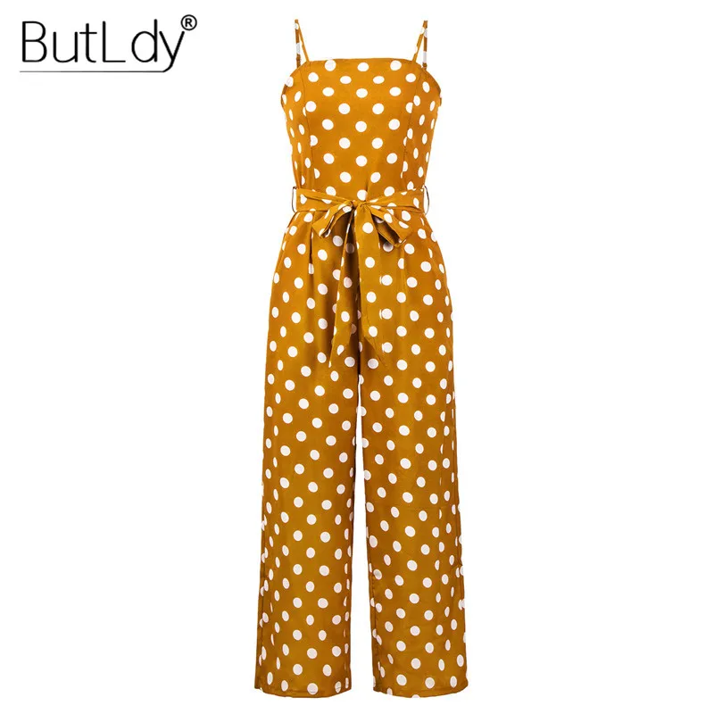 

Polka Dot Spaghetti Strap Bandage Jumpsuit Bodysuit Summer Sleeveless Off Shoulder Jumpsuits Rompers Sexy Elegant Party Jumpsuit
