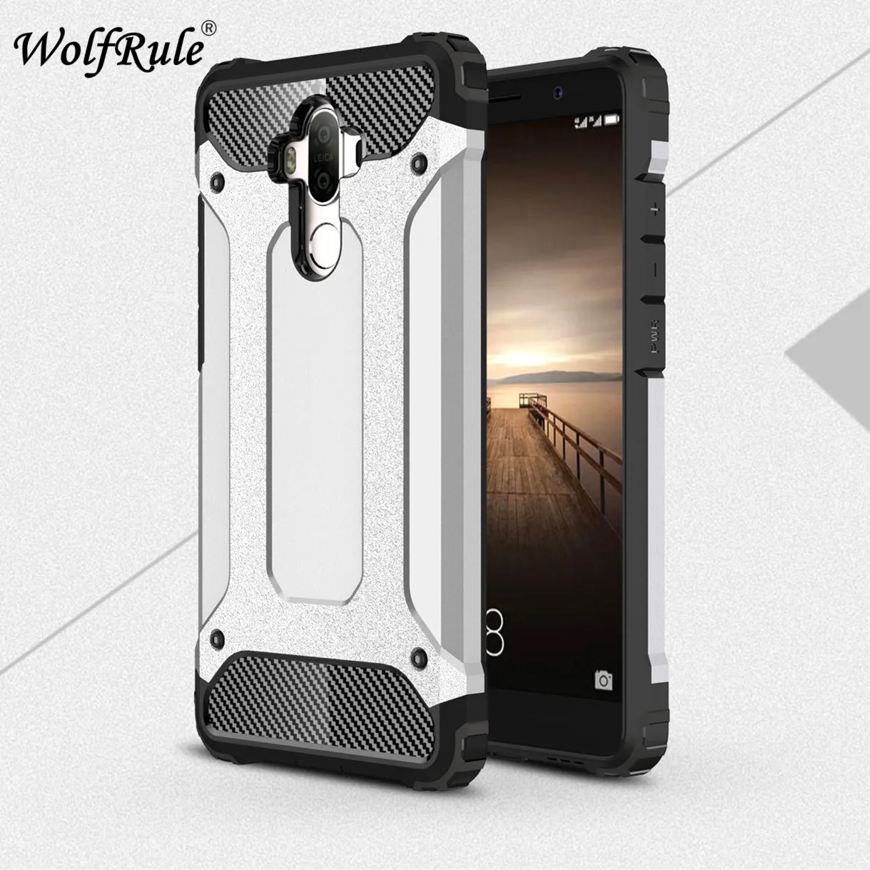 wolfrule phone case huawei mate 9 funda anti knock silicone plastic business case for huawei mate 9 case huawei mate 9 funda free global shipping