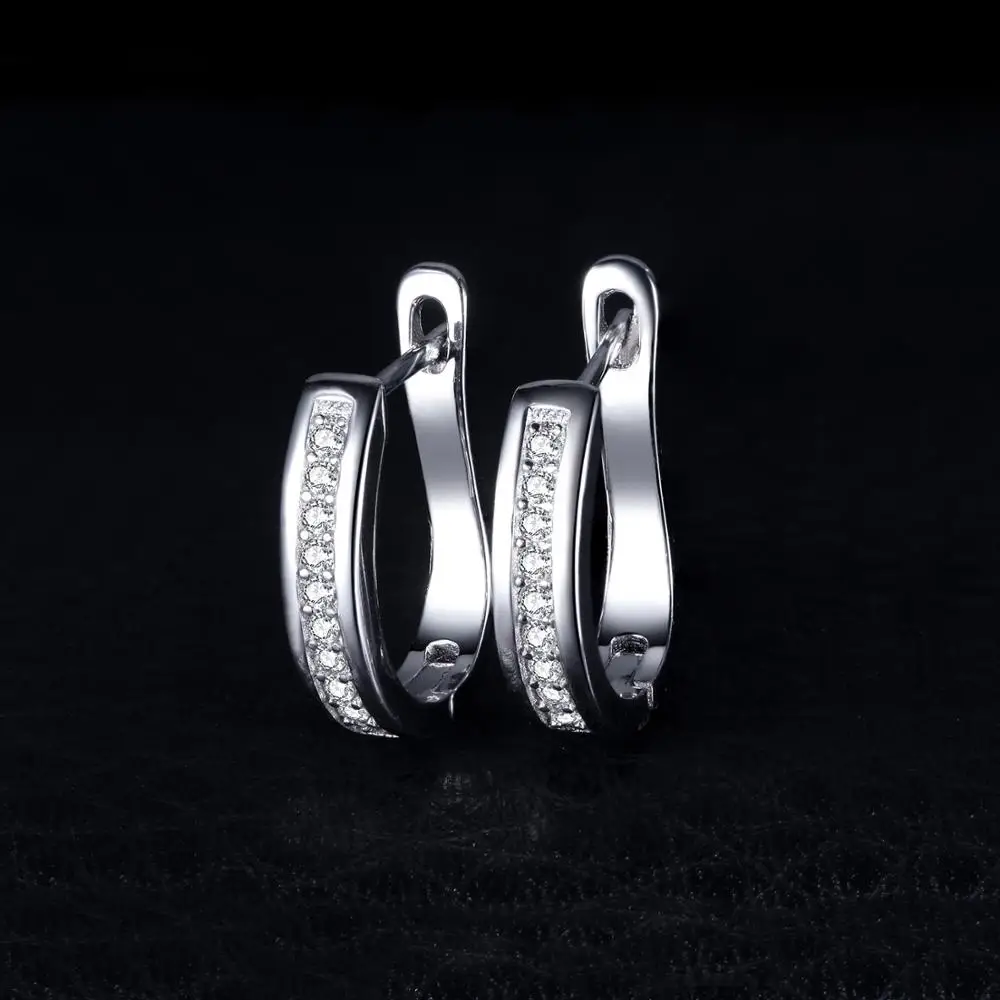 JewelryPalace CZ серьги клипсы 925 стерлингового серебра для женщин канал вечность в