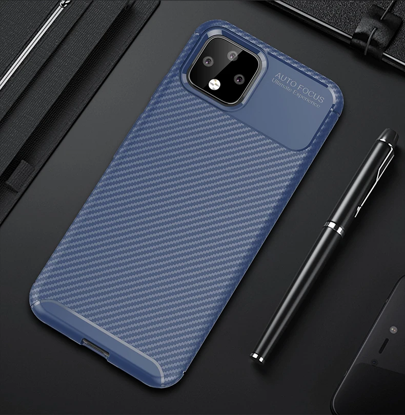 Чехол из углеродного волокна для Google Pixel 4 XL TPU силиконовый защитный чехол из волоконной ткани