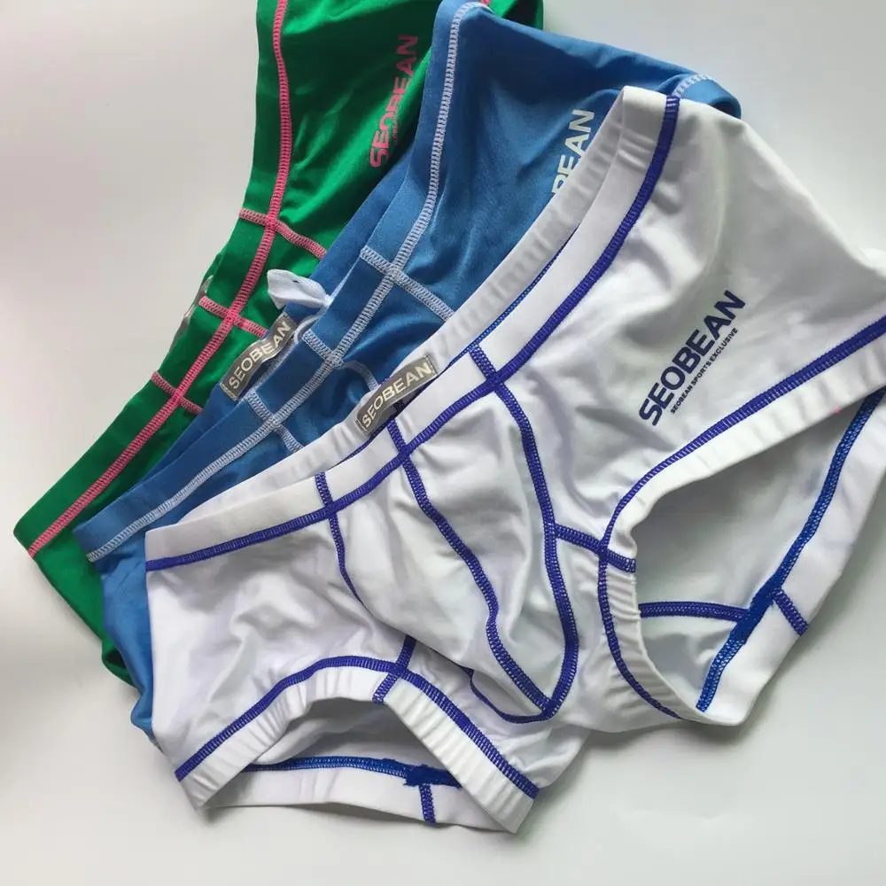 Seobean Essential мужская белая сексуальная купальная одежда шорты для серфинга зеленые