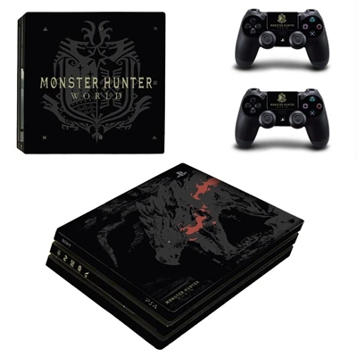 YSP4P-1710 Лидер продаж игра Monster Hunter Мир кожи для Playstation 4 PS4 PRO консоли Стикеры и из 2 предметов контроллер Обложка наклейки для оформления - Цвет: YSP4P-1710