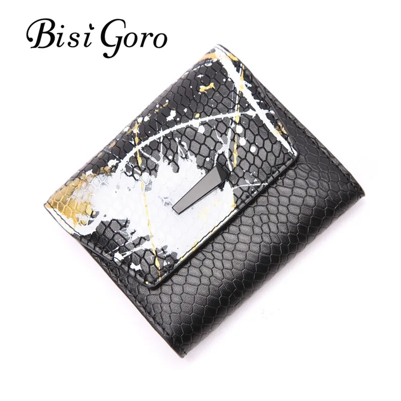 Женский кошелек из воловьей кожи Bisi Goro винтажный с отделением для удостоверения