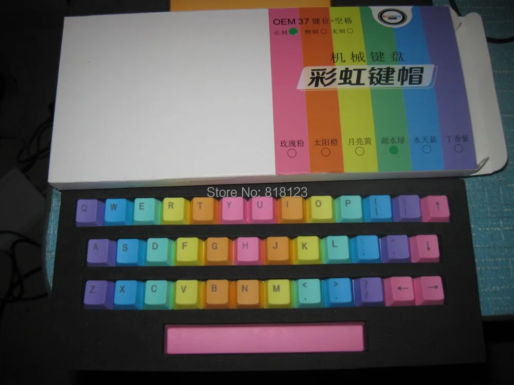 37 набор ключей keycool ducky filco клавишные колпачки PBT радужные механическая клавиатура