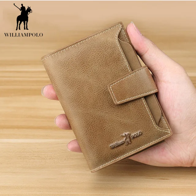 Винтажный из натуральной кожи кошелек мужской ретро повседневный короткий для бойфренда монета карман с подарочной упаковкой 181353