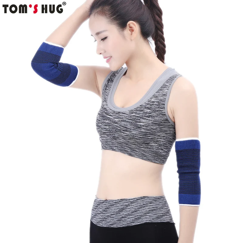 

1 Pcs Sport Elbow Protect Support Tom's Hug Brand Breathable ElbowPads Relieve Arthritis Injury Bandage Elbow Guard Blue