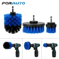 3pcsset drill scrubber brush kit car brush for tile grout car rv tub car care cleaning tool hard bristle auto detailing