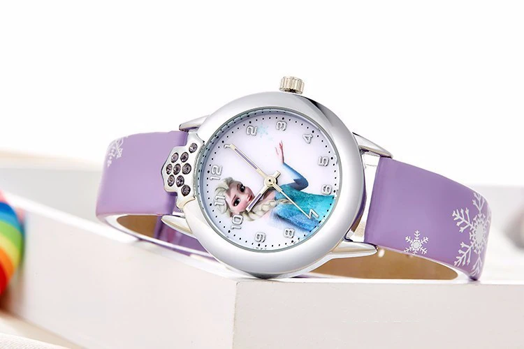 FIONTO, новинка, Relojes, мультяшная принцесса, часы, модные детские часы, детские часы, милые, Резиновая кожа, кварцевые часы для девочек CE0519/5