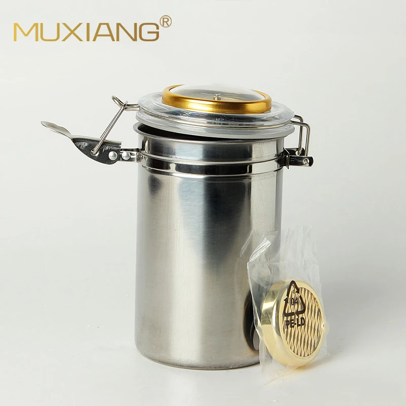 RU-MUXIANG нержавеющая сталь Humidor Jar зажим Герметичная крышка для сигар Taobacco кофе в зернах чай конфеты с баночкой гигрометр cg0012