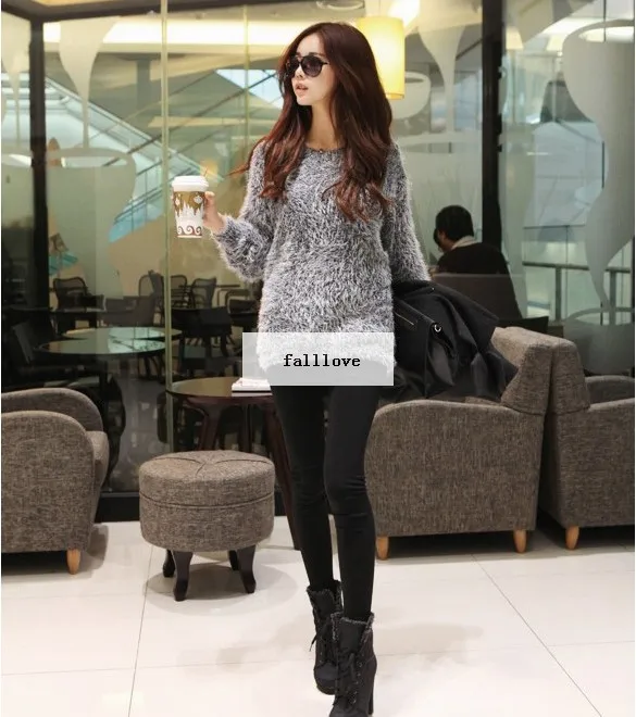 2015 New Women Long Sleeve Knits Casual Pullovers Sweater Loose Shirt Blouse Tops Hot Sell | Женская одежда