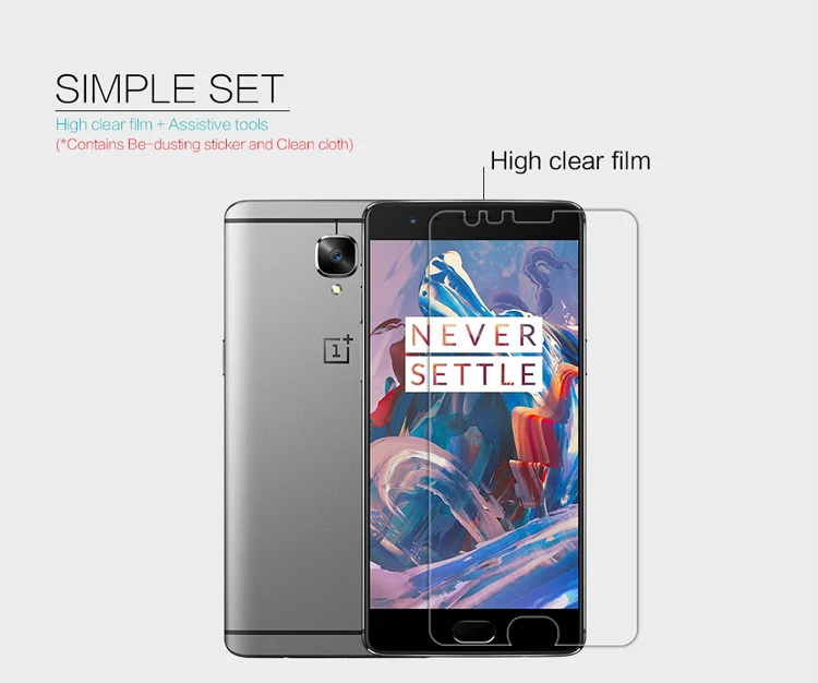 Nillkin OnePlus 3(A3000)/3t Защитная пленка для экрана прозрачная/матовая пластиковая защитная пленка для OnePlus 3/One Plus 3