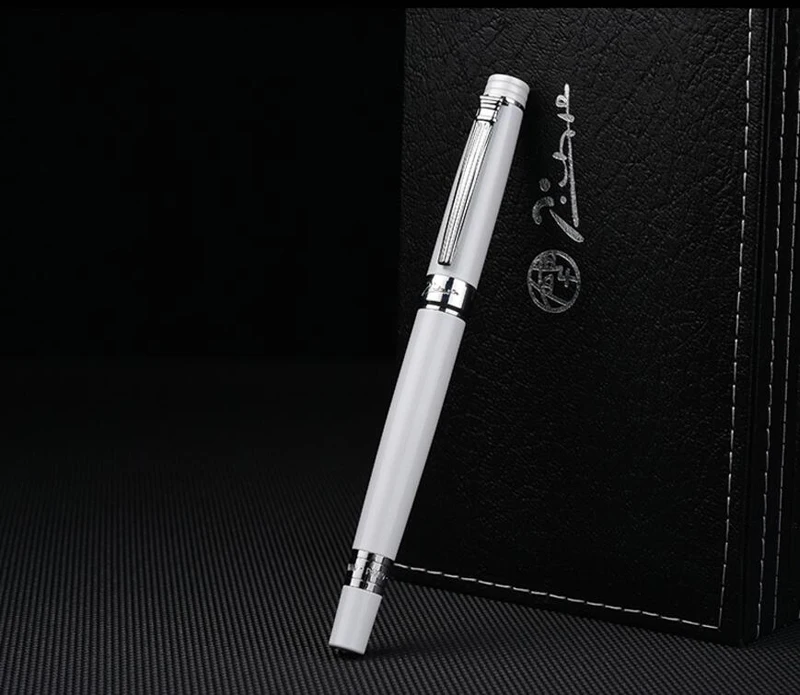 Pimio перьевая ручка Picasso PS 917 Золотая клипса Серебряная Студенческая учительница бизнес Римский стиль Подарочная коробка Упаковка