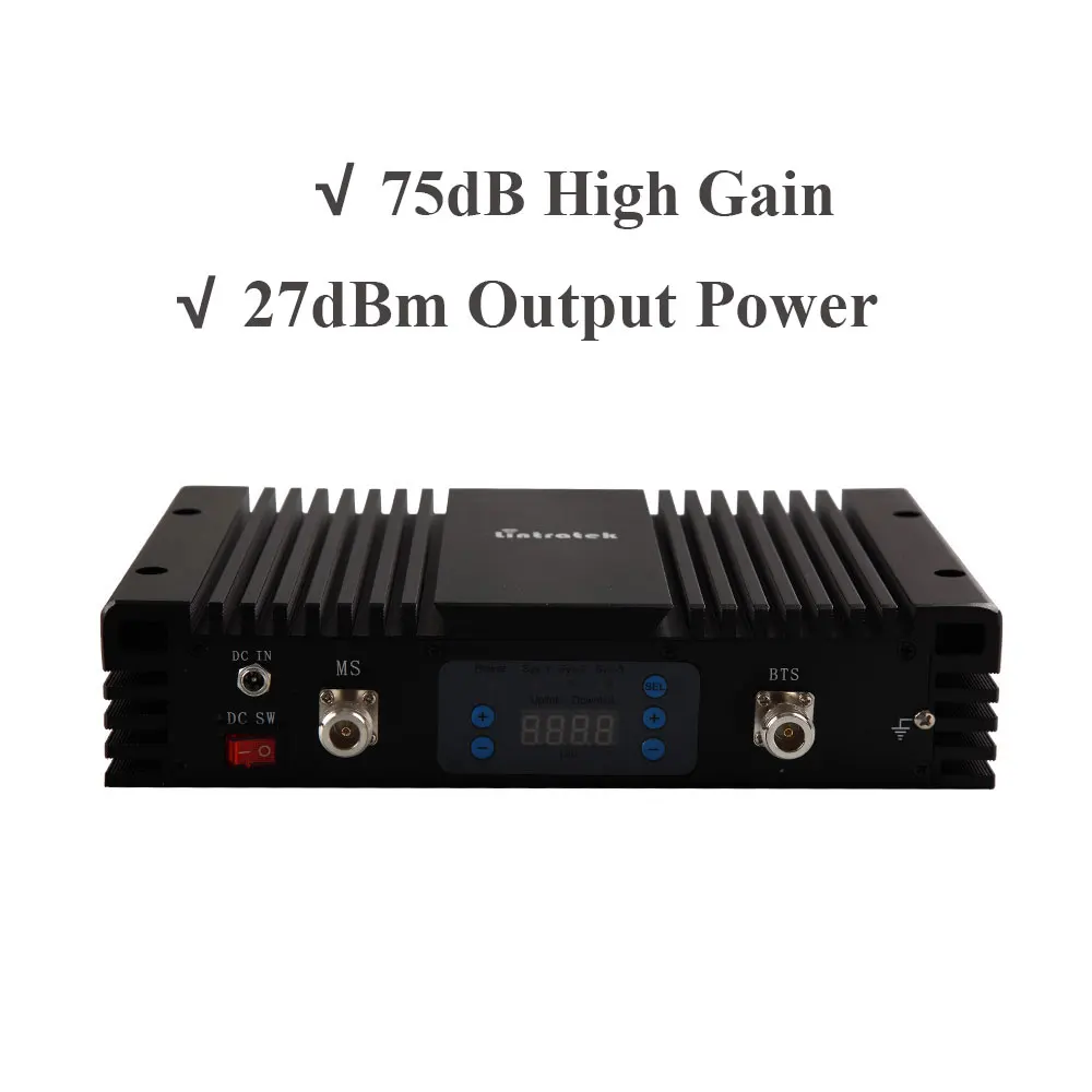 Усилитель сигнала AGC MGC с ЖК дисплеем 75 дБ 4G LTE 1800 МГц + 3G 2100 двухдиапазонный мощный