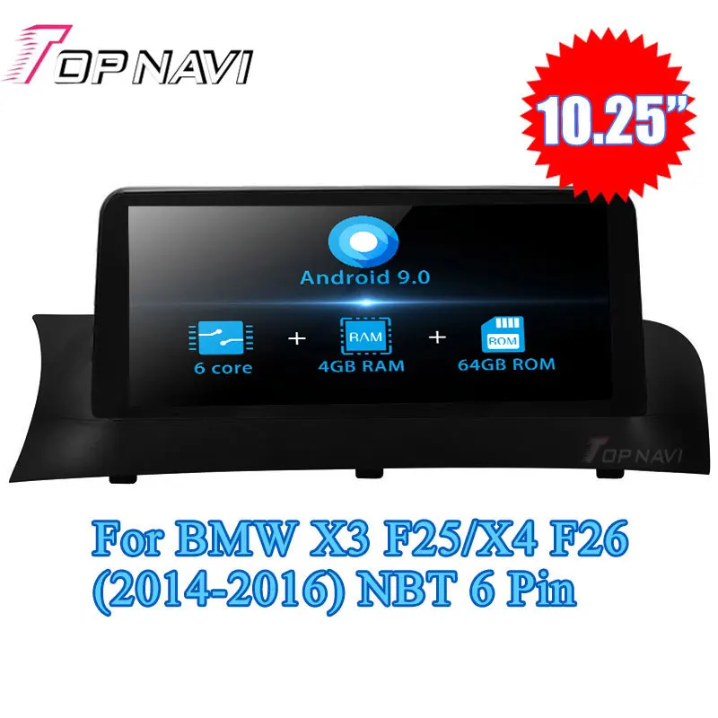 Topnavi Android 9 0 автомобильное радио GPS навигация для BMW X3 F25/X4 F26 (2011 2012 2013 2014 2015 2016) плеер