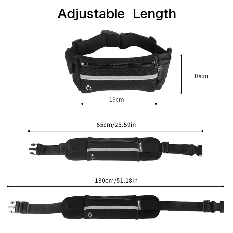 

unisex waist pack men waterproof fanny pack women belt bum bag waist bag male phone wallet Pouch Bags Patchwork black