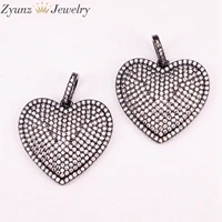 Black Pendant 5 прядей ZYZ300-4015 полный инкрустированный цирконами в форме сердца винтажные ожерелья с подвеской аксессуары женские ювелирные изделия подарок - Окраска металла: Black Pendant