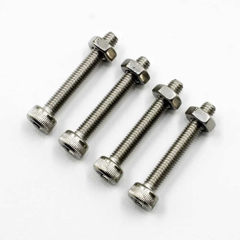

20 штук M3 x 20 мм A2-70 304 DIN912 Нержавеющая сталь Аллен болты с шестигранной головкой гнездо Кепки болт с гайками