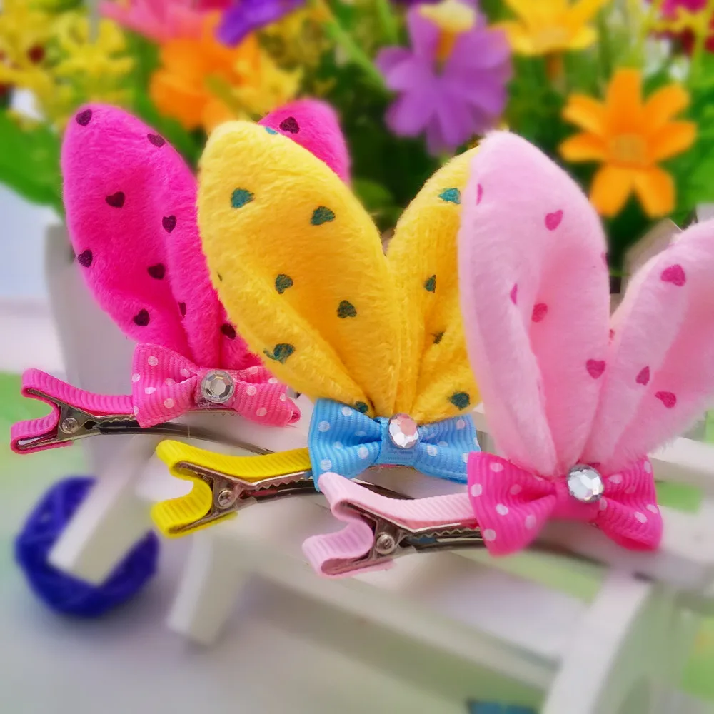 Новые заколки для волос M MISM милые с кроличьими ушами модные детские аксессуары 10