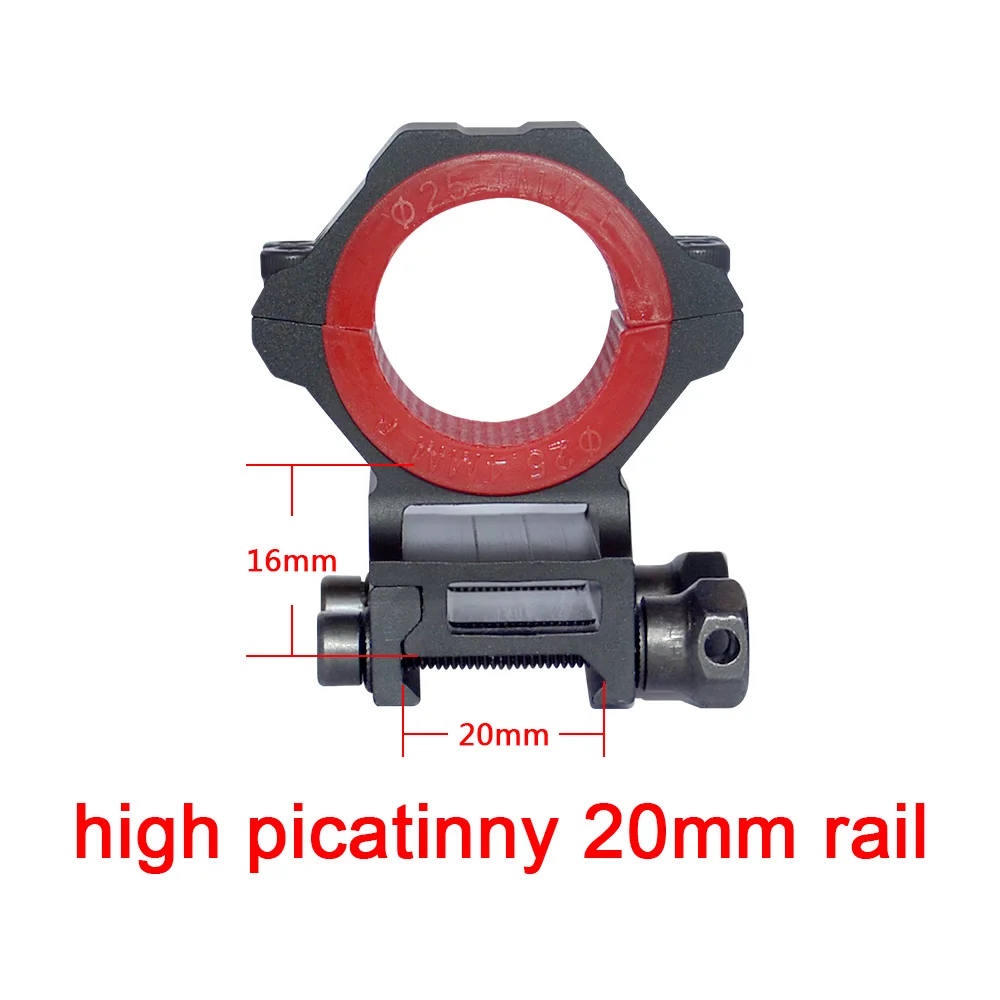 high picatinny 20mm Дискавери HD 4-24X50 SFIR SLT FFP IR-MIL Тактический ДАЛЬНОБОЙНЫЙ охотничий прицел 34 мм трубка первый фокальный самолет прицел - Цвет: high picatinny 20mm