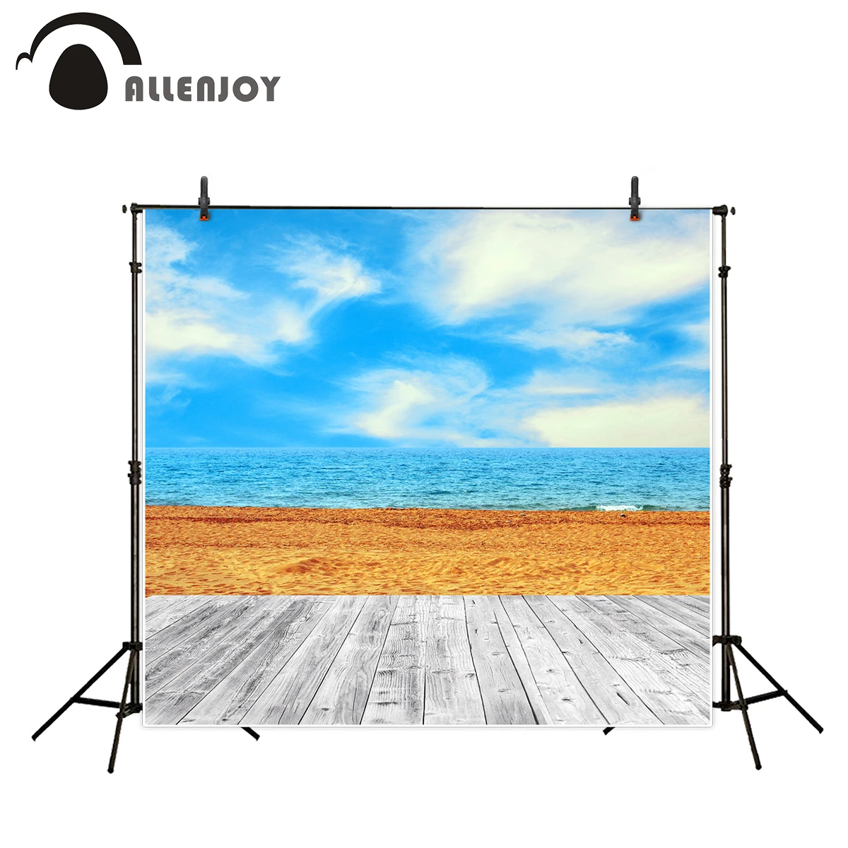 Allenjoy фон для фотографии пляжная деревянная доска пол пляж море золотой песок