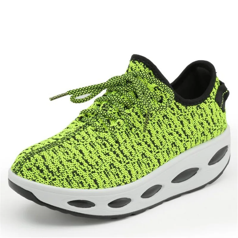 Женская обувь сетчатая дышащая Осенняя спортивная для отдыха обувь-качалка с