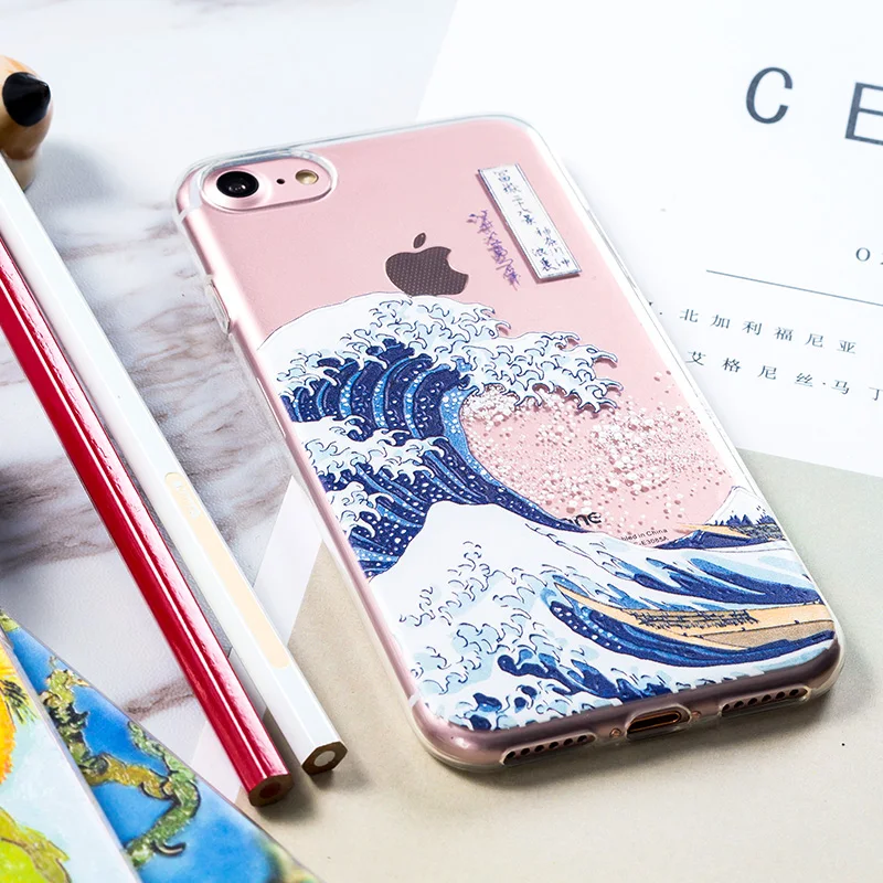 Чехол для телефона с рельефным рисунком Аки iPhone 6s 6 Plus мягкий чехол Ван Гога