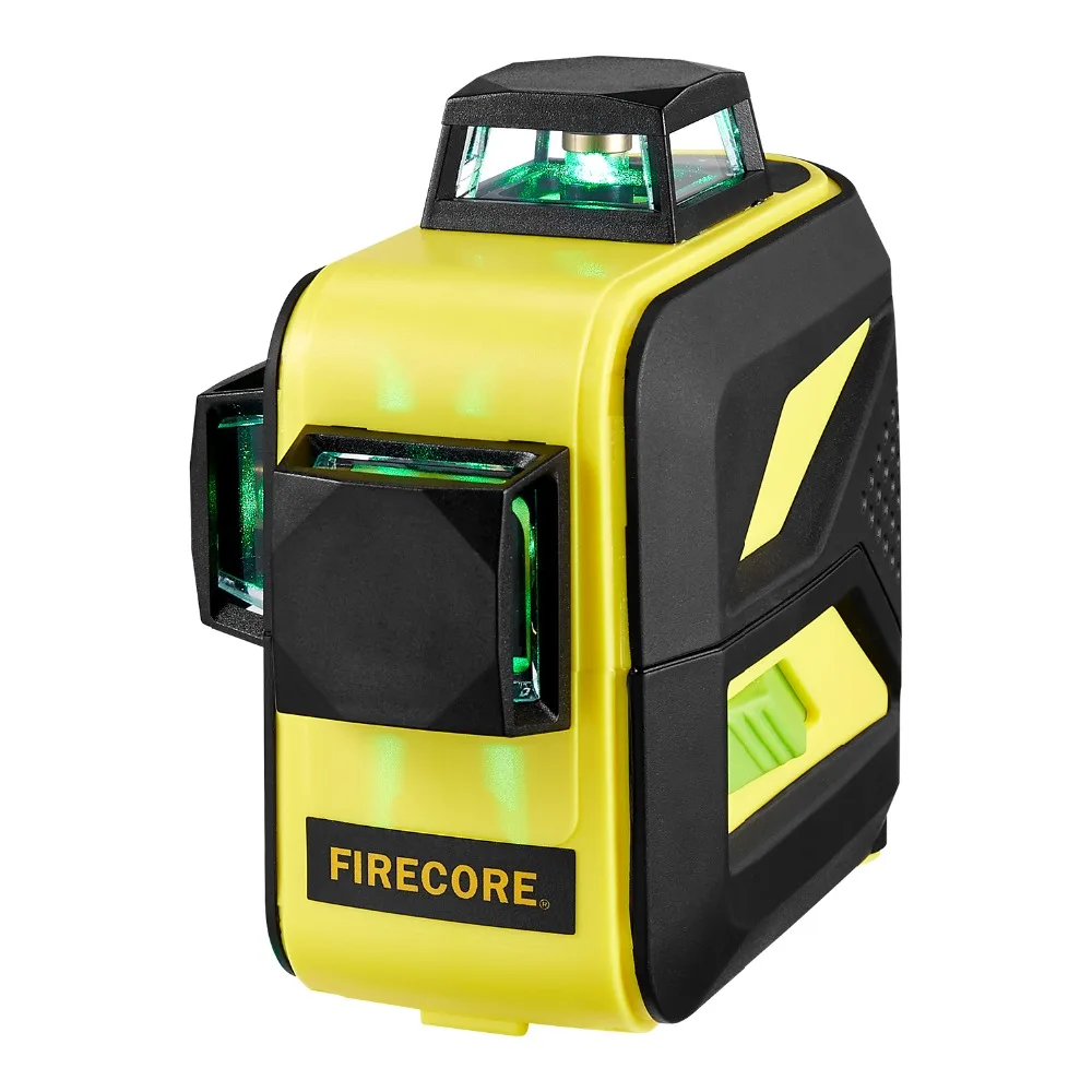 FIRECORE F93T-XG 12 линий 3D зеленый лазерный уровень LR6/литиевая батарея самонивелирующиеся Горизонтальные и вертикальные поперечные линии можно использовать приемник