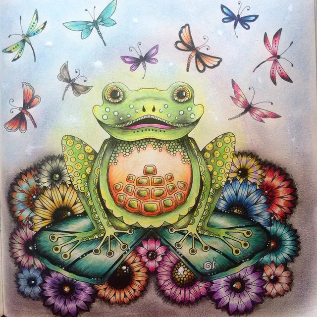

Full Drill Square Diamond Embroidery 5D DIY Diamond Painting Cartoon Frog Butterfly Flower Pattern Cross Stitch Wall Stickers
