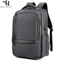 Gray bag Черная мужская сумка на плечо сумка для ноутбука большая емкость дорожная сумка внешний usb зарядный рюкзак водостойкий нейлоновый рюкзак B00120 - Цвет: Gray bag