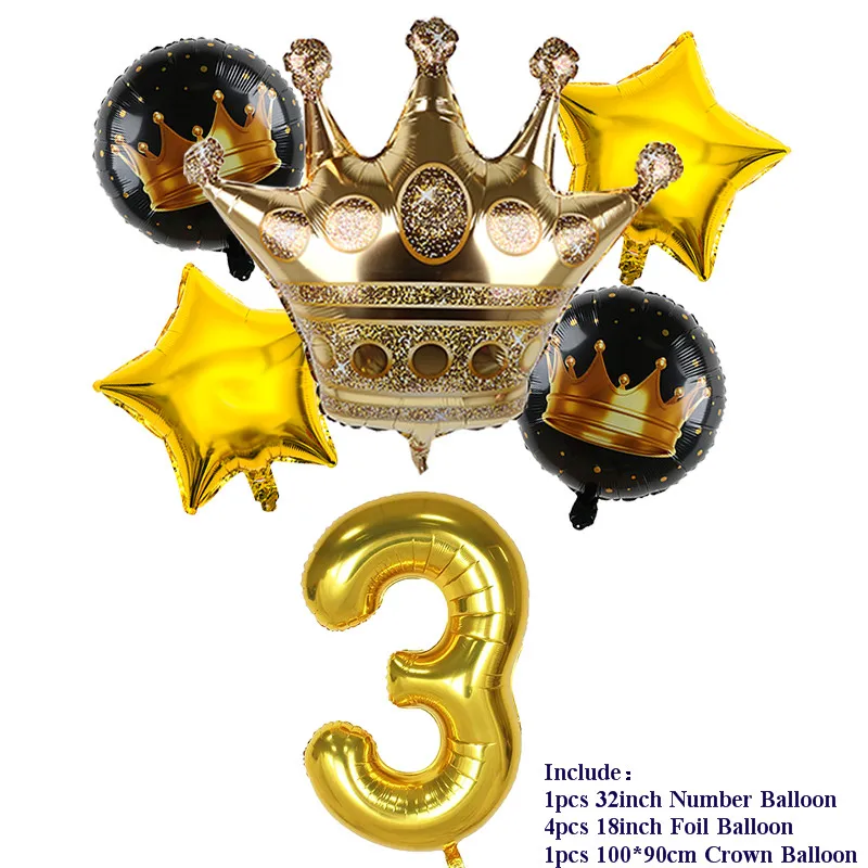 Мятно-зеленый 5pcs 30 inch Gold Number Foil Balloons Gold Crown 0-9 Digit Air Ballon Kids Birthday Party Decorations Anniversary Supplies Ball - Цвет: Мятно-зеленый