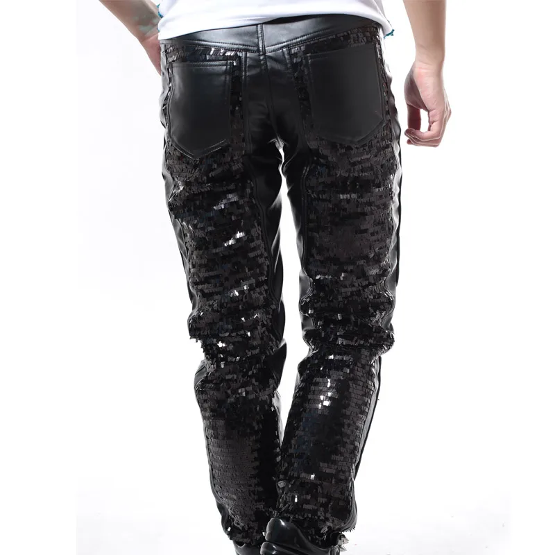 Танцевальный Костюм для джаза Блестящий Рок магические панк брюки певица одежда