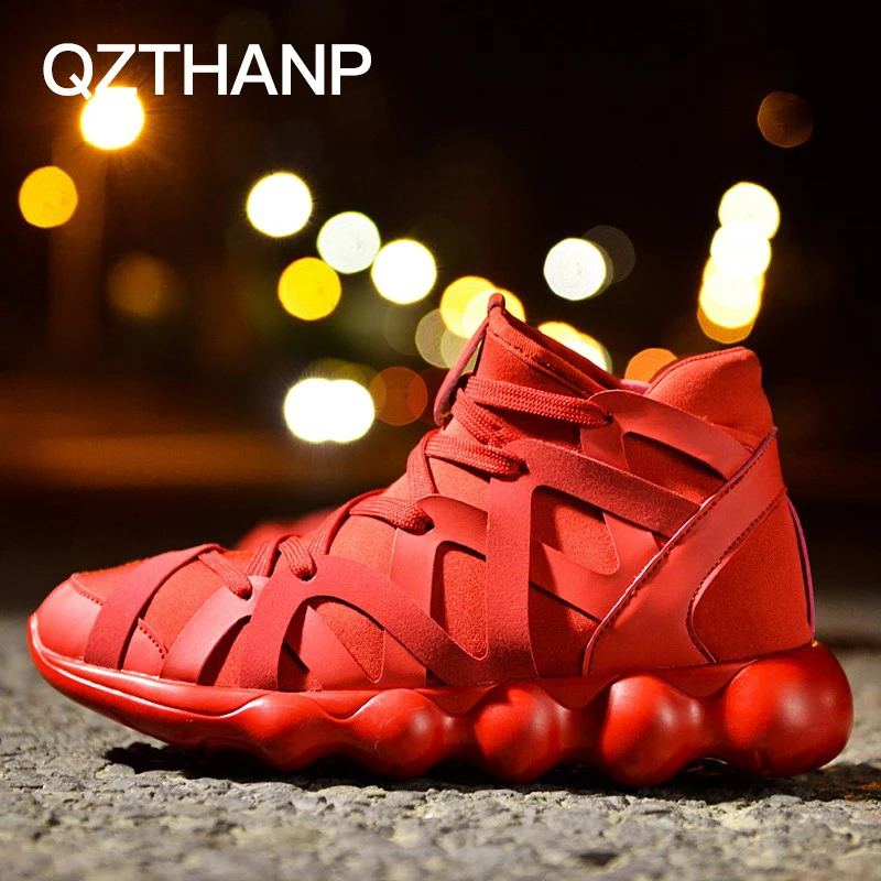 

Men black Casual Shoes Adult Style Male Shoes red Comfort Soft Male Footwear high quality Hip Top Sneaker Slip-on Adult shoe