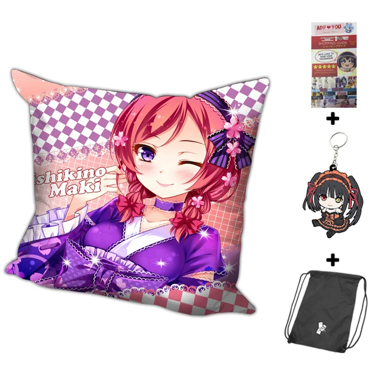 Наволочка для подушки хобби Экспресс Maki Nishikino Love Live Аниме Dakimakura 40x40 см квадратная