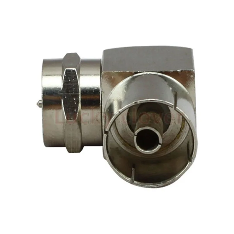 F 10pcs типа Штекерный к женскому PAL RF антенна ТВ кабель штекер правый угол 90