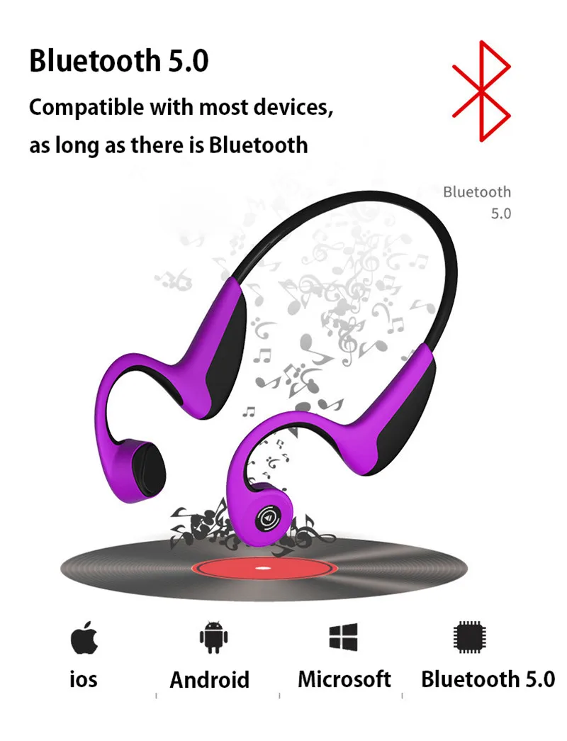 Z8 Headphones Bluetooth 5.0 Bone Conduction Wireless Headsets for For Lg G5 G6 G7 V10 V20 V30 Q6 Mobile Handsfree Sport Earphone |