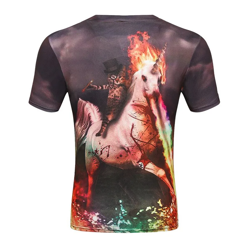 2018 Новый Для мужчин Харадзюку хип-хоп бренд шею футболка 3d принт косы огонь