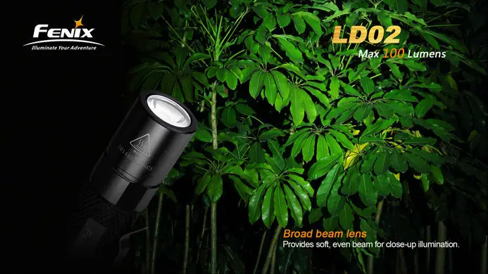 Fenix LD02 Cree XP-E2 светодиодный AAA фонарик Фонарь фонарики Макс 100 люмен