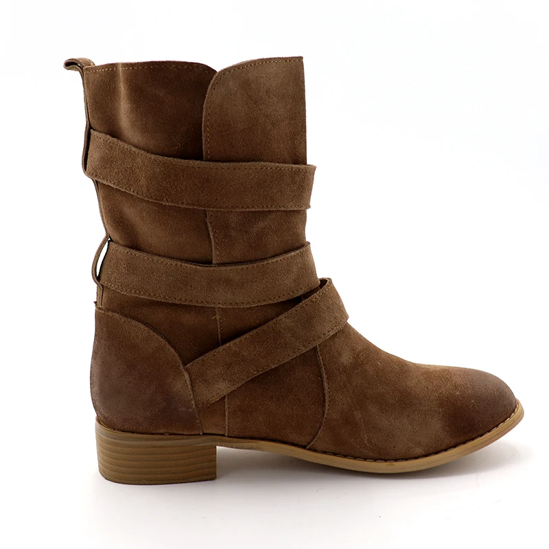 ENMAYER Shoes Woman Winter Boots Cowboy Western Plus Size 33 43 Mid calf for Women Short Black Light tan CR673|Сапоги до середины