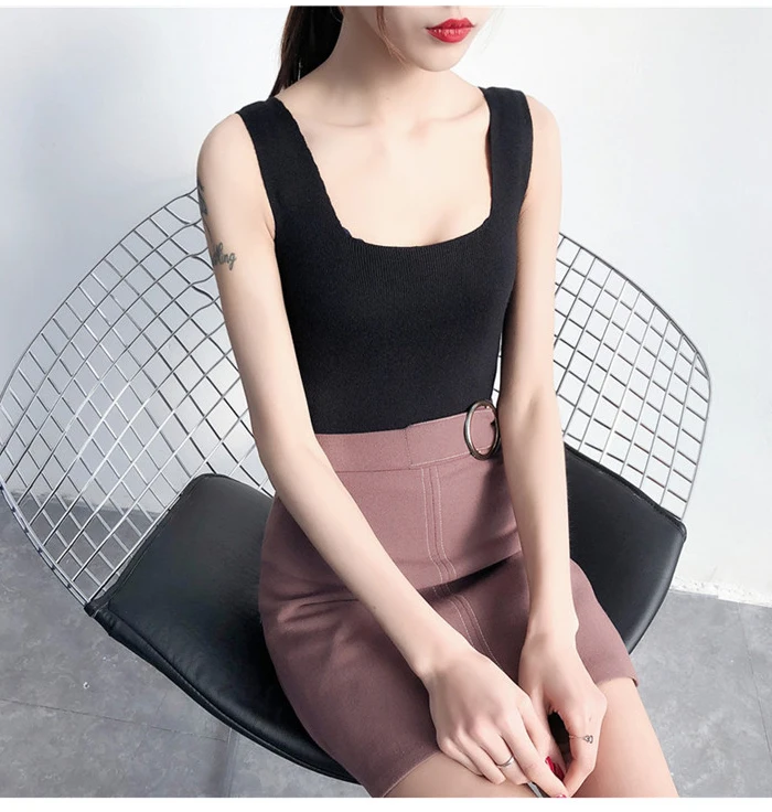 Свитер жилет женский летний вязаный с v-образным вырезом Женский Плюс Размер