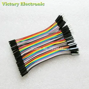 40 шт.лот, 10 см, 2,54 мм, 1 штырьковый штекер, соединительный провод Dupont, кабель