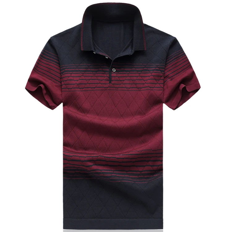 Мужские поло в полоску модные высокого качества классический стиль короткий