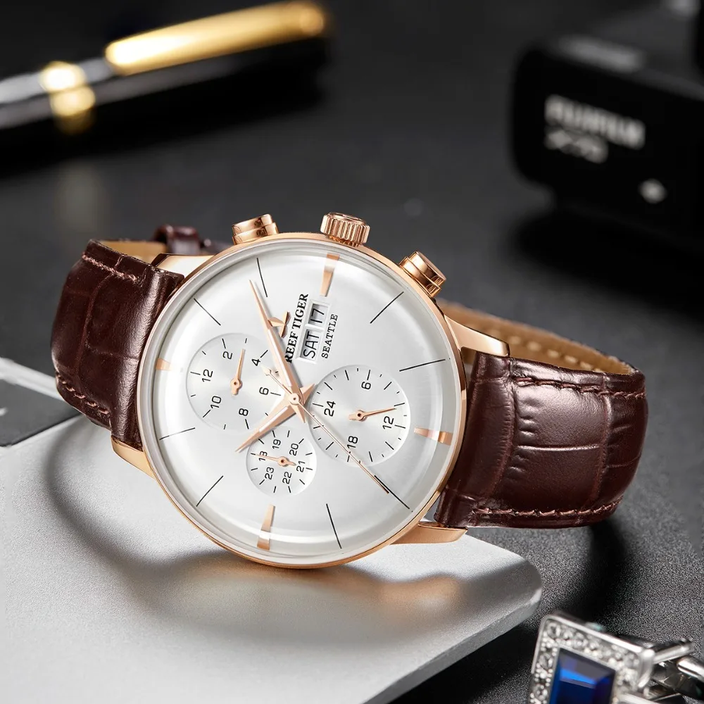 Риф Тигр/РТ Топ бренд Роскошные автоматические часы Reloj Hombre 2019