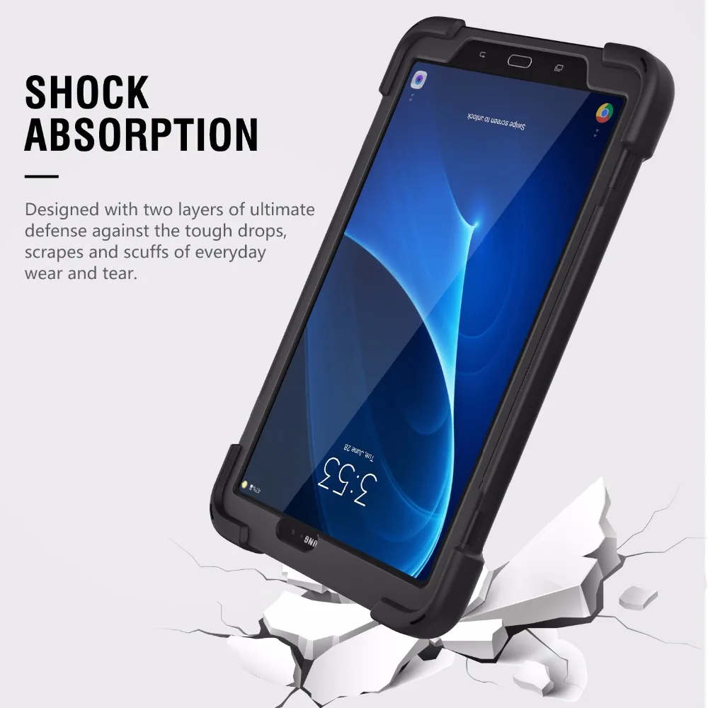 

MoKo Case for Samsung Galaxy Tab A 10.1 ,[Heavy Duty] [Shockproof] Full-Body Hybrid Rugged 360 Degree Rotating Stand Cover