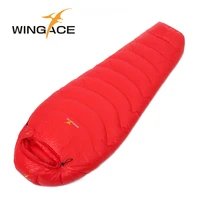 wingace camping winter sleeping bags fill 2000g 3000g 4000g duck down adult sleeping bag mummy travel waterproof uyku tulumu