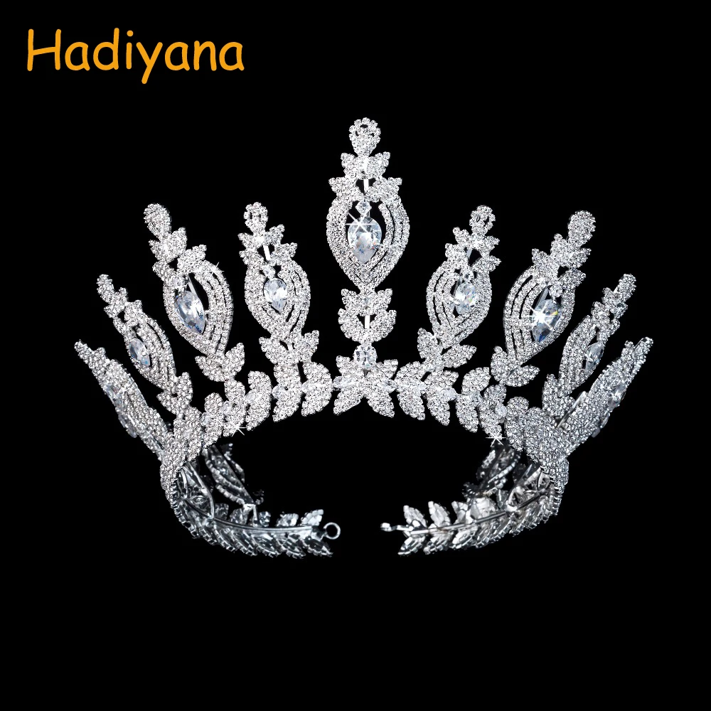 Короны и тиары HADIYANA модный роскошный дизайн для женщин свадебный подарок
